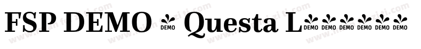 FSP DEMO - Questa L字体转换